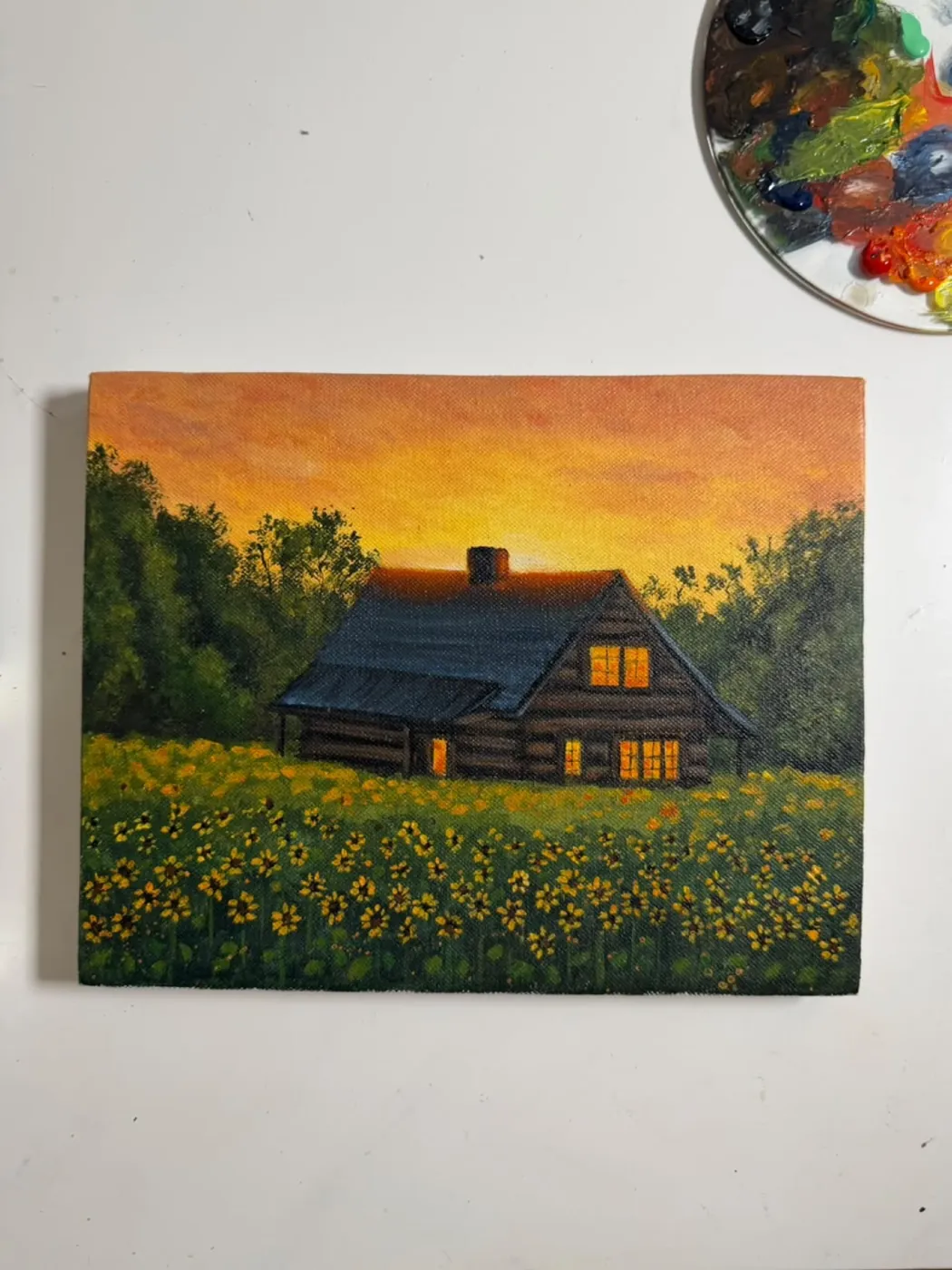 Cabin among the wildflowers