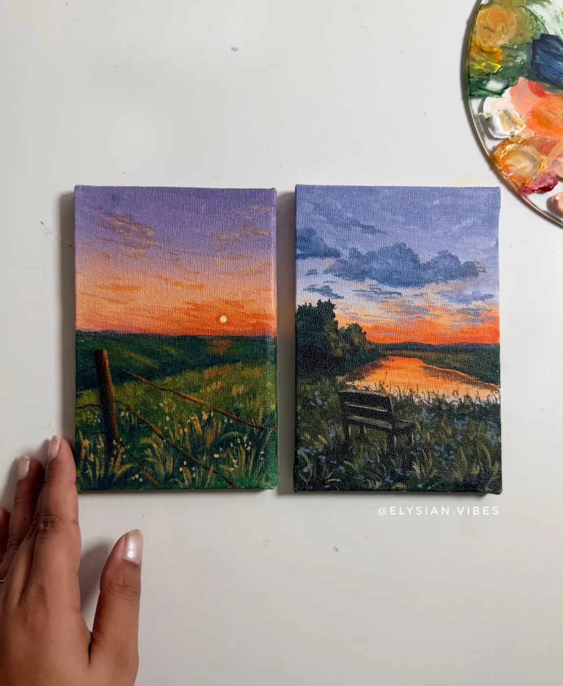 Two studies of evening light