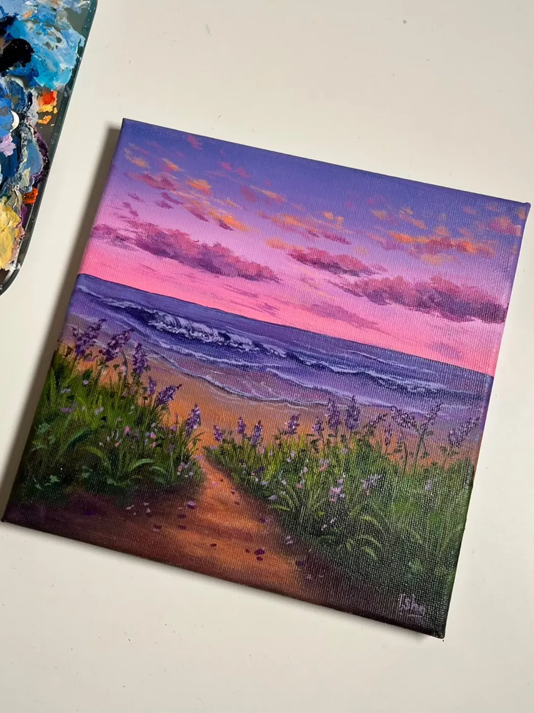 A violet path to the sea